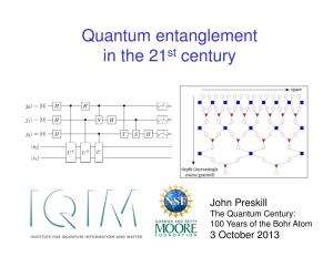 Quantum Entanglement in the 21St Century