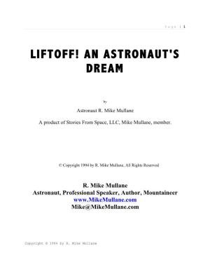 Liftoff! an Astronaut's Dream