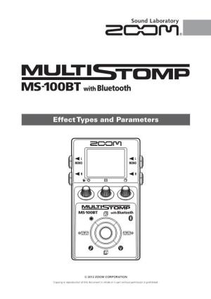MS-100BT Effects List
