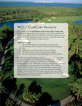 Wci / Clubcorp Alliance