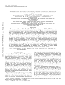 Synthetic High-Resolution Line Spectra of Star-Forming Galaxies