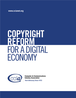 Copyright Reform for a Digital Economy Copyright Reform Research Paper for a Digital Economy