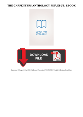PDF Download the Carpenters Anthology Kindle