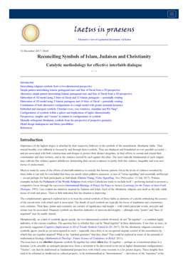 Reconciling Symbols of Islam, Judaism and Christianity Catalytic Methodology for Effective Interfaith Dialogue -- /