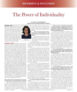 To Download a PDF of an Interview with Jaleh Bradea, Chief Diversity