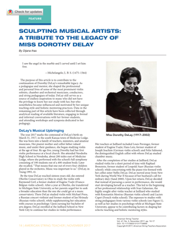 A TRIBUTE to the LEGACY of MISS DOROTHY DELAY by Dijana Ihas