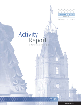 Activity Report of the National Assembly of Québec