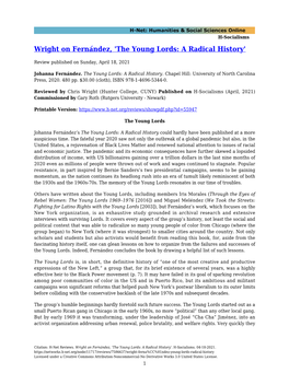 Wright on Fernández, 'The Young Lords: a Radical History'