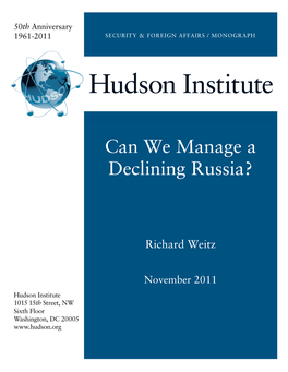 Can We Manage Russia's Future Decline?
