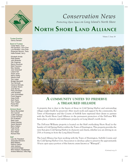 Conservation News Protecting Open Space on Long Island’S North Shore