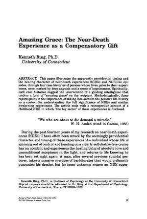 Amazing Grace: the Near-Death Experience As a Compensatory Gift