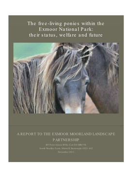The Free-Living Ponies Within the Exmoor National Park: Their Status, Welfare and Future