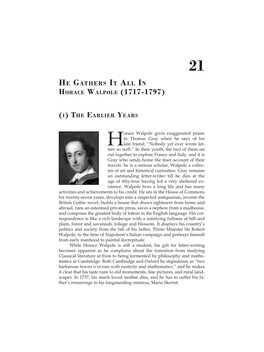 Horace Walpole (1717-1797)