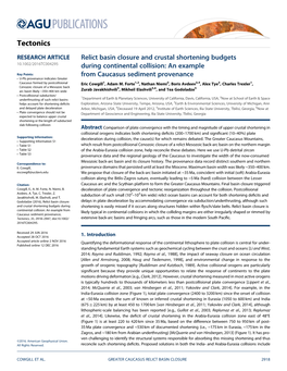 Relict Basin Closure and Crustal Shortening Budgets During