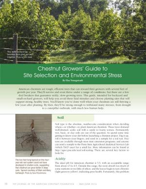 Chestnut Growers' Guide to Site Selection and Environmental Stress