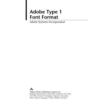 Adobe Type 1 Font Format Adobe Systems Incorporated