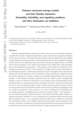 Pairwise Maximum-Entropy Models and Their Glauber Dynamics: Bimodality, Bistability, Non-Ergodicity Problems, and Their Elimination Via Inhibition