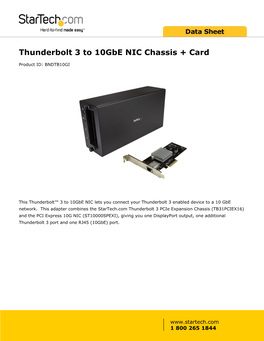 Thunderbolt 3 to 10Gbe NIC Chassis + Card