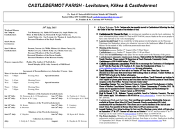 CASTLEDERMOT PARISH Levitstown, Kilkea & Castledermot