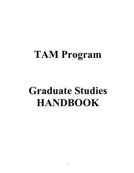 Table of Contents Theoretical and Applied Mechanics at Northwestern University