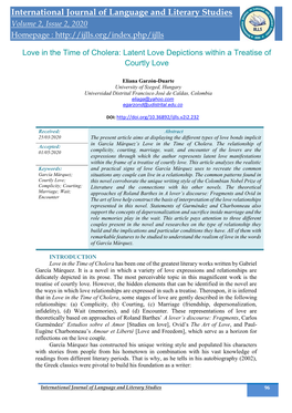 International Journal of Language and Literary Studies Volume 2, Issue 2, 2020 Homepage