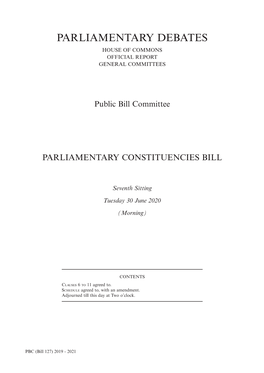 Parliamentary Constituencies Bill