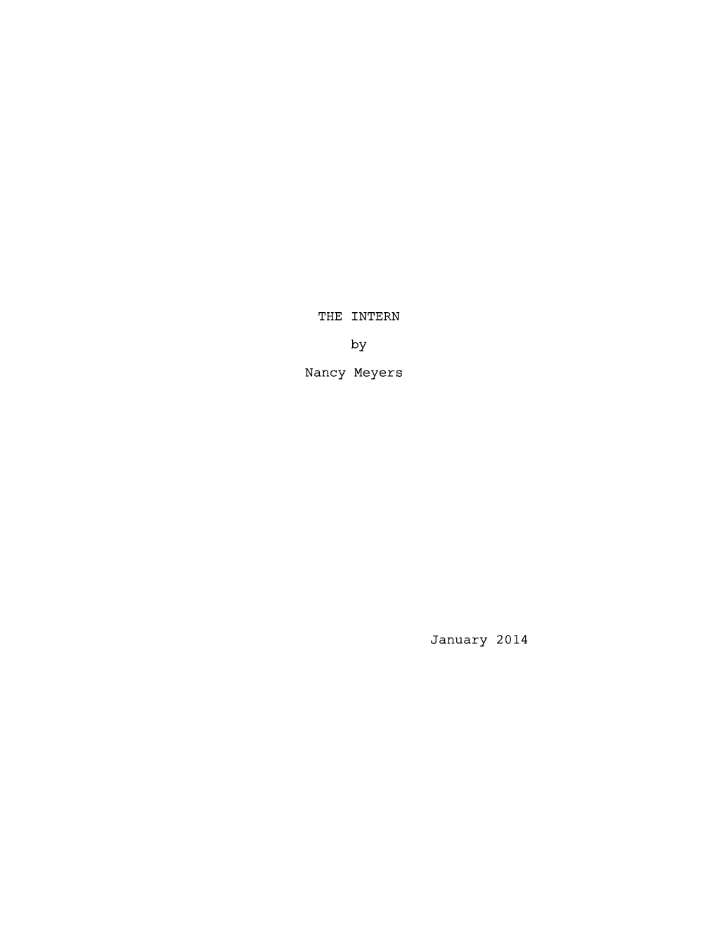 The Intern – Ben & Patty – Entire Screenplay.Pdf