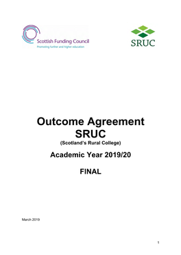 Scotland's Rural College (SRUC) Outcome Agreement 2019-20