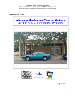 Minnesota Spokesman-Recorder Building 3744 4 Ave. S