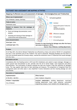 Mapping of Affected Area and Assessment of Damages – Kirchsteigbachtal and Triebischtal