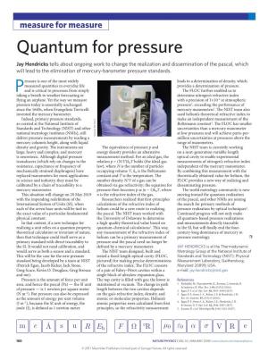 Quantum for Pressure