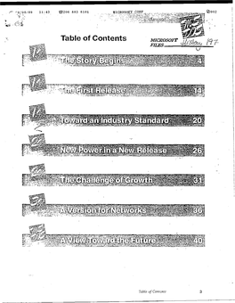 Table of Contents