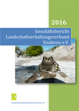 Geschäftsbericht 2016 Des LEV Landrat Karl Röckinger