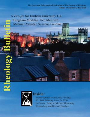 Rheology Bulletin 2010, 79(2)