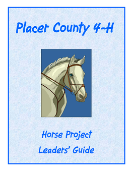 Horse Lesson Developed by National 4-H Cooperative Curriculum System