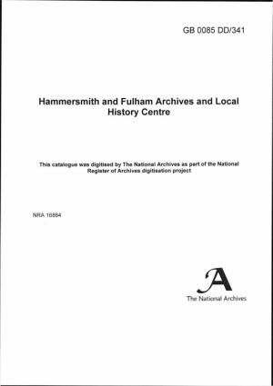 GB 0085 DD/341 Hammersmith and Fulham Archives and Local History