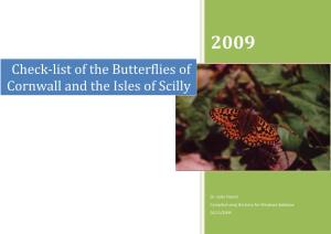 Check-List of the Butterflies of Cornwall and the Isles of Scilly