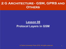 Lesson 08 Protocol Layers in GSM