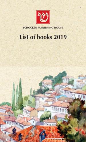 List of Books 2019