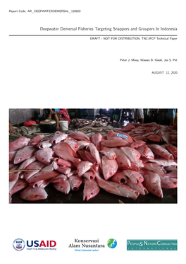 Deepwater Demersal Fisheries Targeting Snappers and Groupers in Indonesia