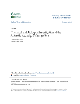 Chemical and Biological Investigation of the Antarctic Red Alga &lt;Em