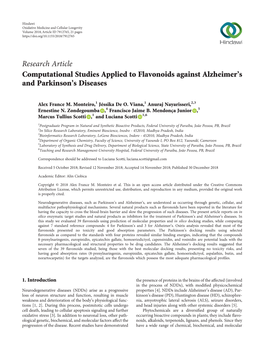 Computational Studies Applied to Flavonoids Against Alzheimer's And
