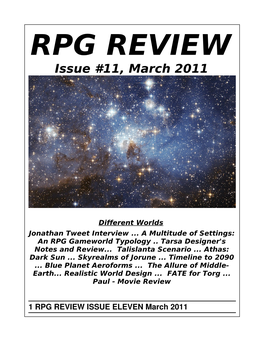RPG Review, Issue 11, March 2011