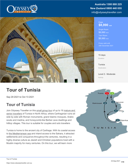 Tour of Tunisia | Small Group Tour for Seniors
