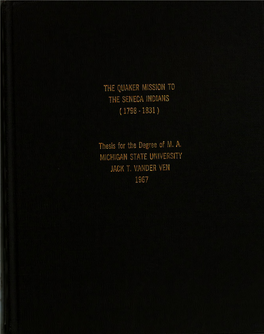 THE QUAKER Misslon to the SENECA INDIANS ( 1798 - 1831)