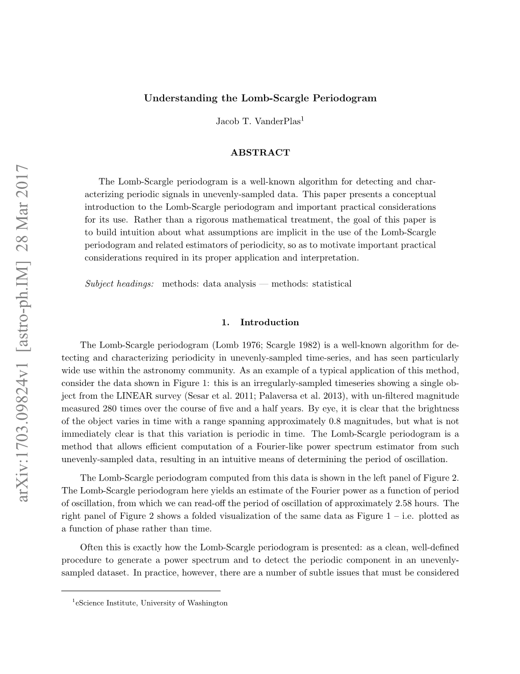 Understanding the Lomb-Scargle Periodogram