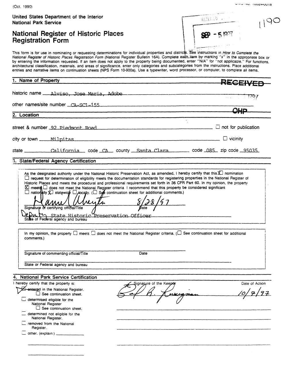 National Register of Historic Places I ] §Gp Registration Form I