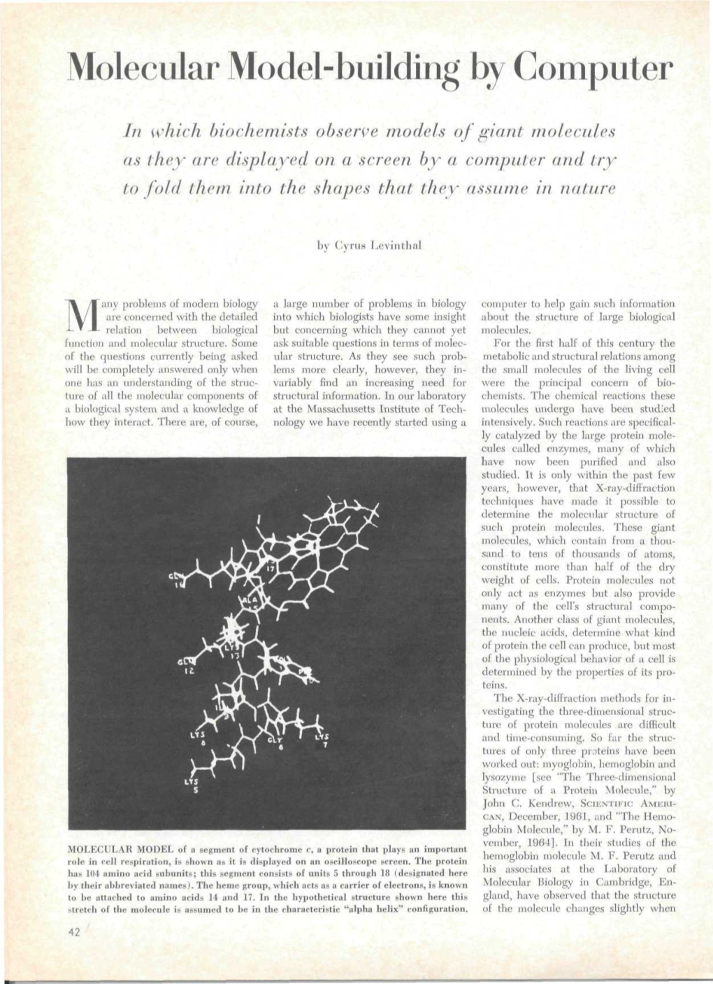 Molecular Model-Building by Computer