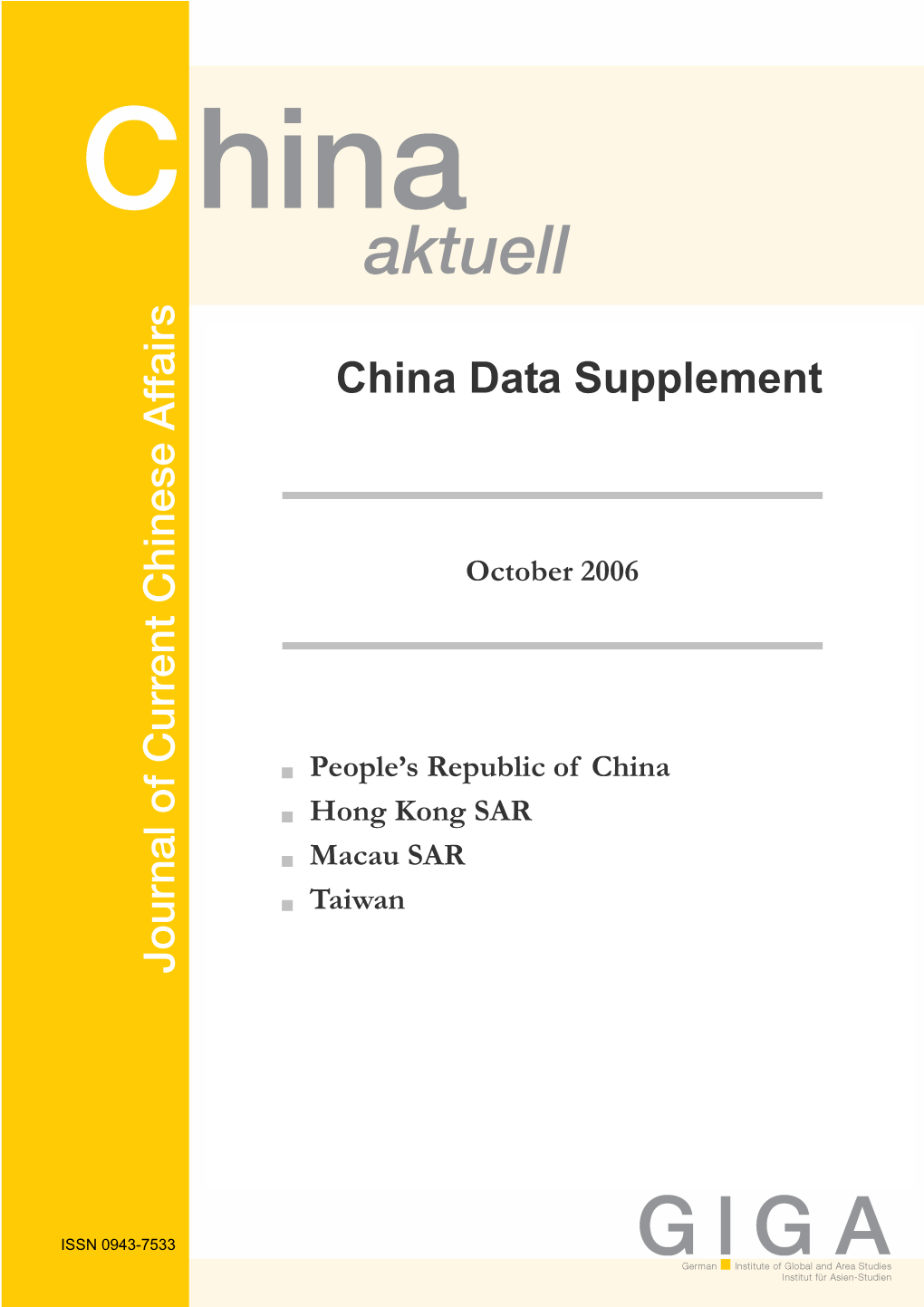 Journal of Current Chinese Affairs