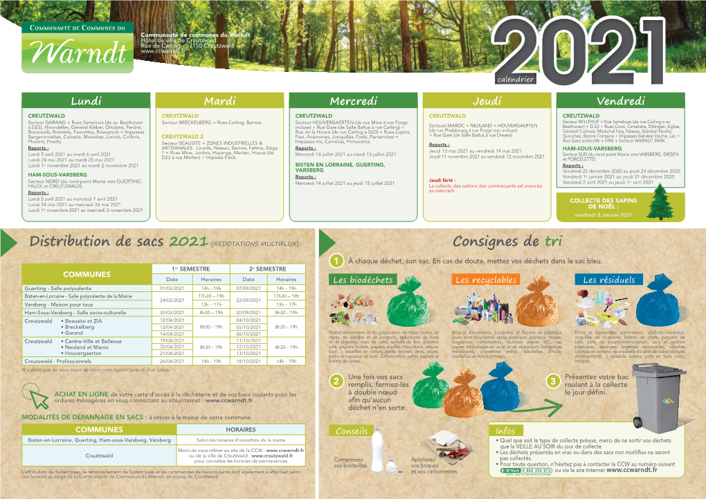 Téléchargez Le Calendrier De Collecte ICI